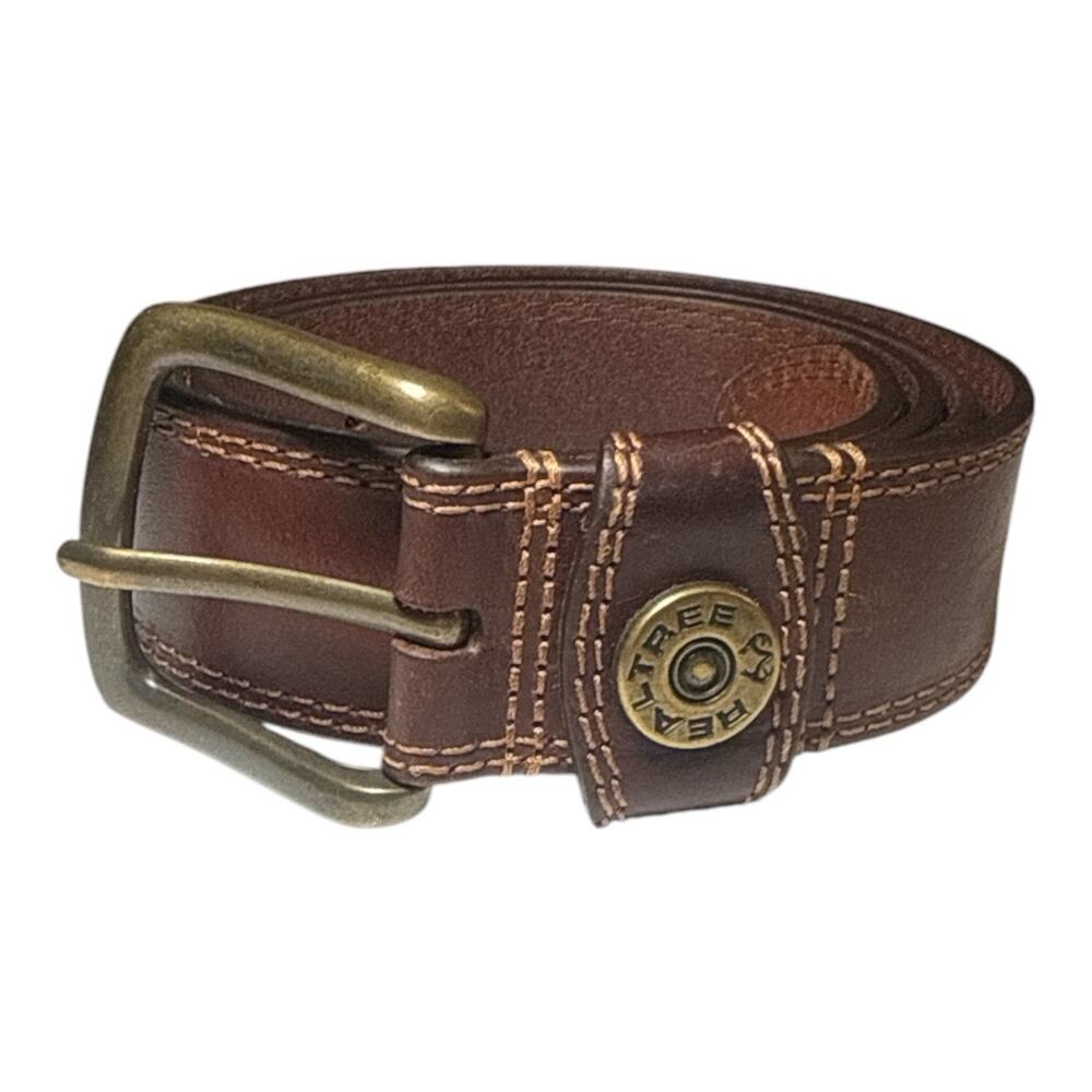 Realtree Shotgun Concho Genuine Bonded Leather Belt Men's Size 43-47 Brown FR